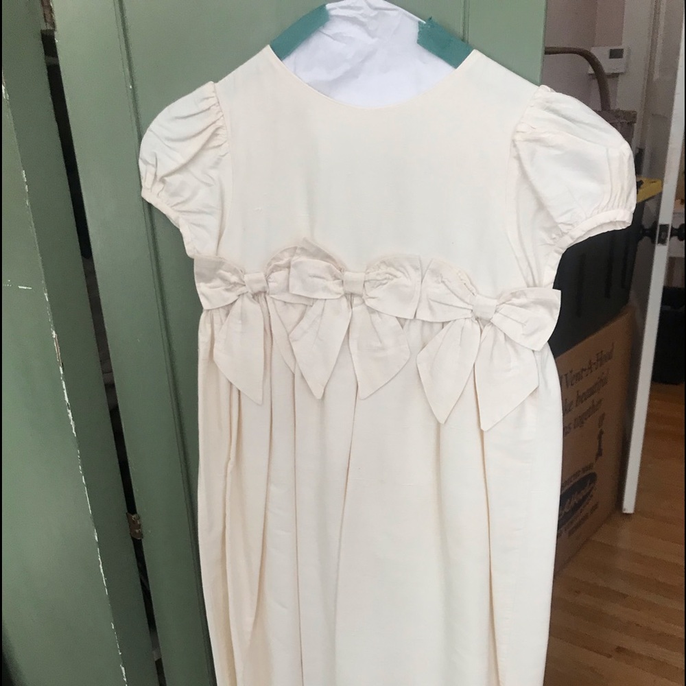 Size 5 flower girl, first communion silk dress.